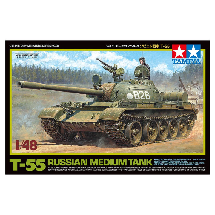TAMIYA 1/48 RUSKÝ STŘEDNÍ TANK T-55 (32598)