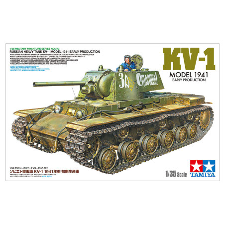 TAMIYA 1/35 RUSSIAN HEAVY TANK KV-1 1941 mod. EARLY PRODUCTION (35372)
