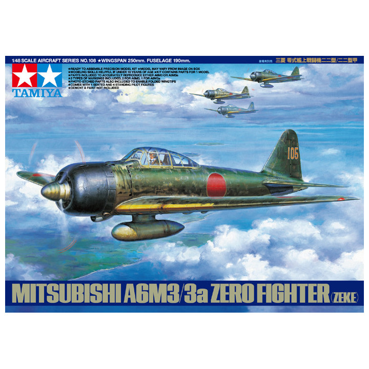 TAMIYA 1/48 MITSUBISHI A6M3/3A ZERO ZEKE (61108)