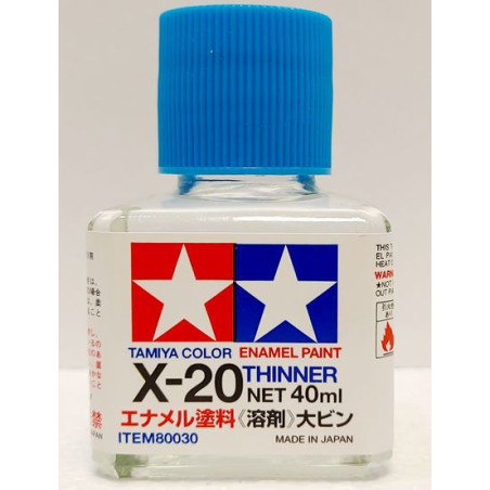 TAMIYA THINNER X-20 ROZCIEŃCZALNIK DO    FARB OLEJNYCH 40 ml (80030)