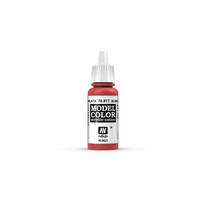 VALLEJO 026 MODEL COLOR SCARLET 17 ml    (70817)