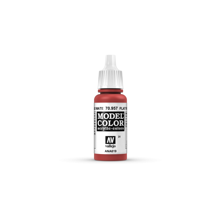 VALLEJO 031 MODEL COLOR FLAT RED 17 ml    (70957)