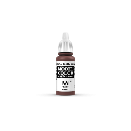 VALLEJO 034 MODEL COLOR BURNT RED 17 ml  (70814)