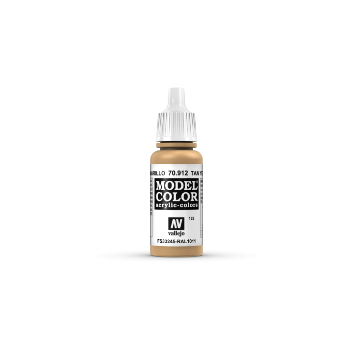 VALLEJO 122 MODEL COLOR TAN YELLOW (70912)