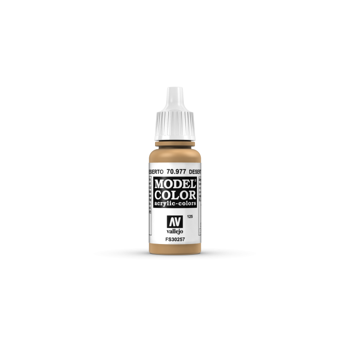 VALLEJO 125 MODEL COLOR DESERT YELLOW 17 ml (70977)