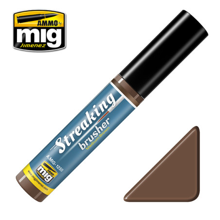 AMMO MIG 1250 STREAKINGBRUSHER MEDIUM BROWN