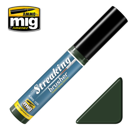 AMMO MIG 1256 STREAKINGBRUSHER GREEN - GRAY GRIME
