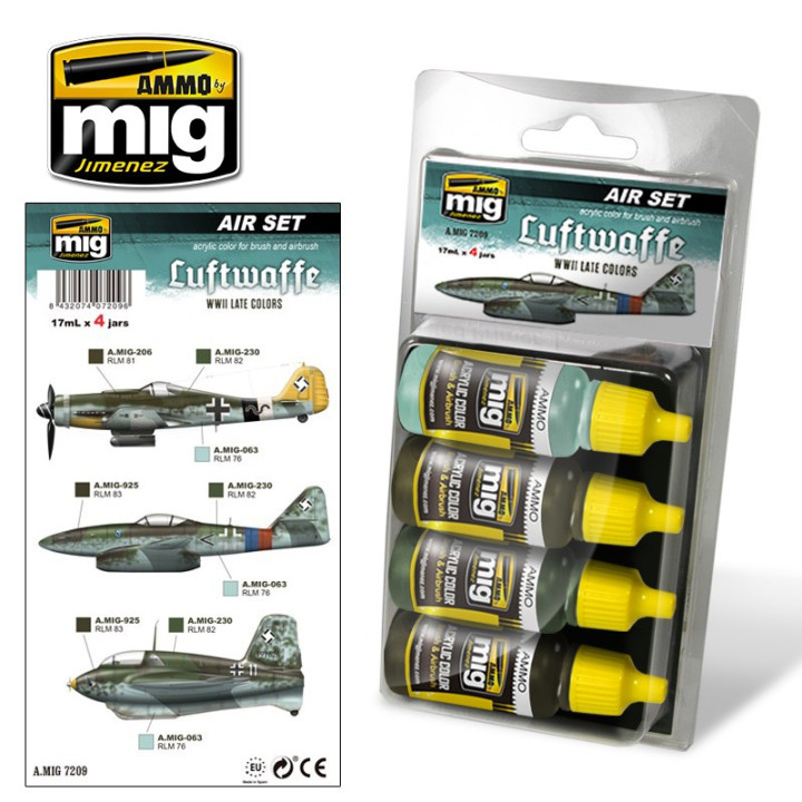 MUNICE MIG 7209 LUFTWAFE WWII POZDNÍ BARVY