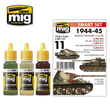 AMMO MIG 7141 GERMAN STANDARD COLORS SET 1944-45