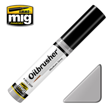 AMMO MIG 3509 OILBRUSHER MEDIUM GREY