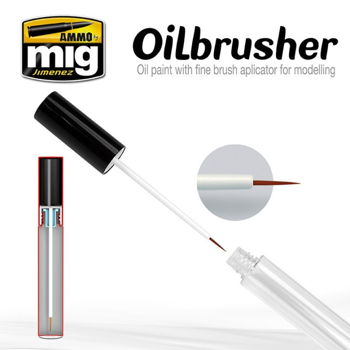 AMMO MIG 3509 OILBRUSHER MEDIUM GREY