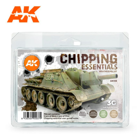 AK 138 CHIPPING ESSENTIALS WATHERING SET 35ml