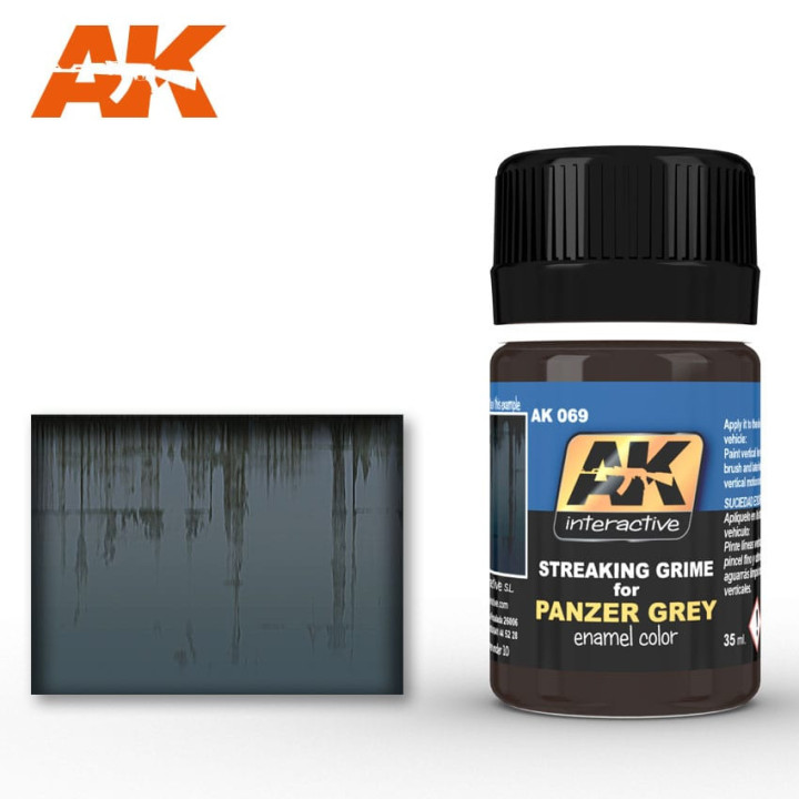 AK 069 STREAKING GRIME FOR PANZER GREY 35ml