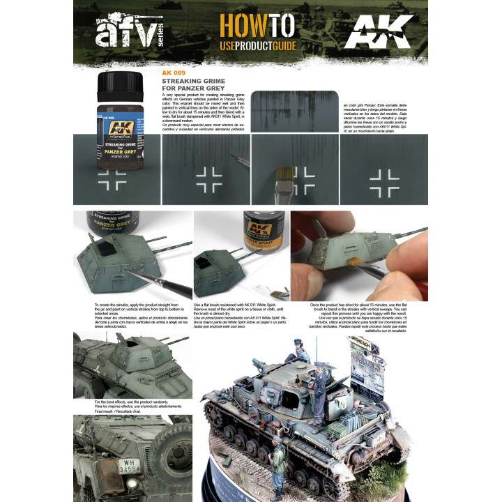 AK 069 STREAKING GRIME FOR PANZER GREY 35ml