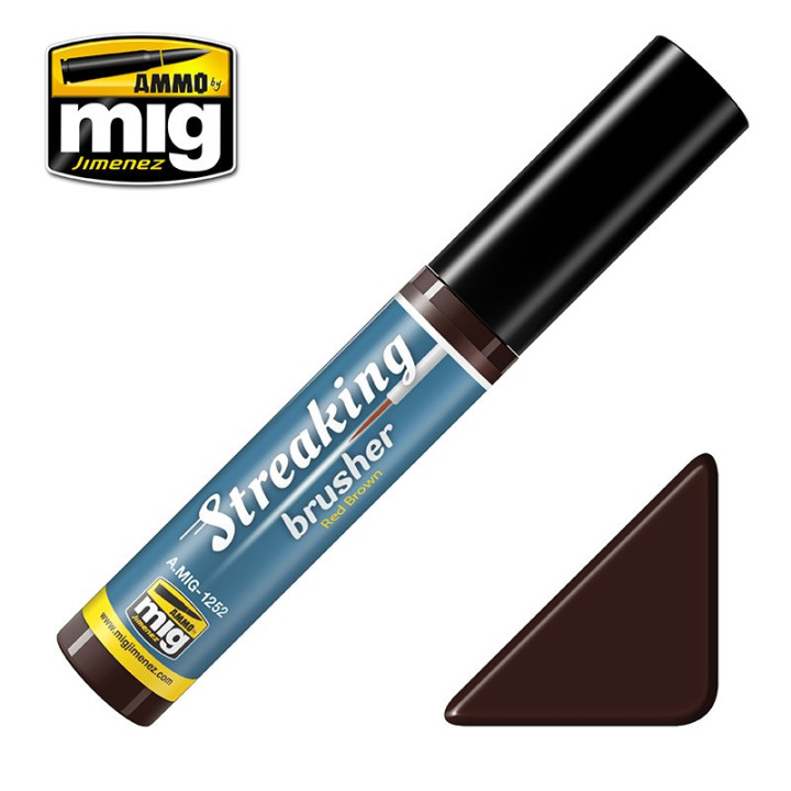 AMMO MIG 1252 STREAKINGBRUSHER RED BROWN