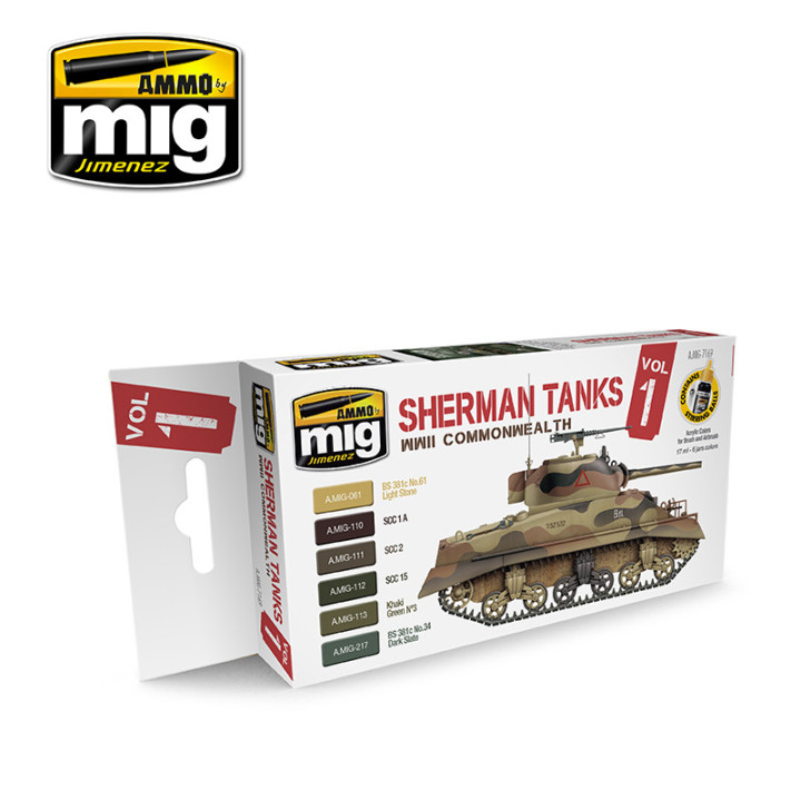 MUNICE MIG 7169 WWII COMMONWEALTH SHERMAN SET