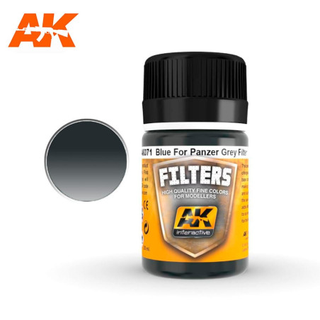 AK  071 BLUE FILTER FOR PANZER GRAY 35ml