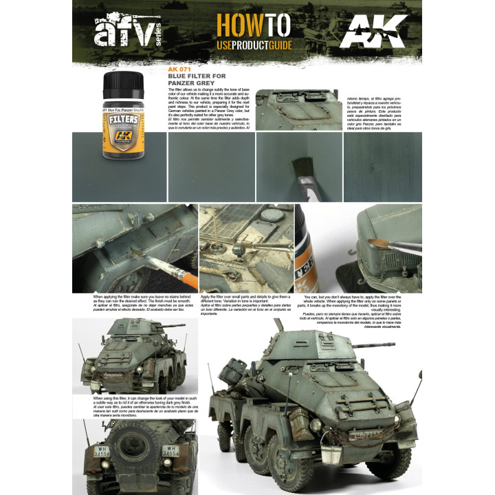 AK 071 MODRÝ FILTR PRO PANZER GRAY 35ml