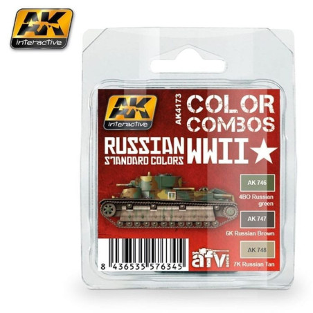 AK 4173 RUSSIAN WWII STANDARD COLORS SET 17ml