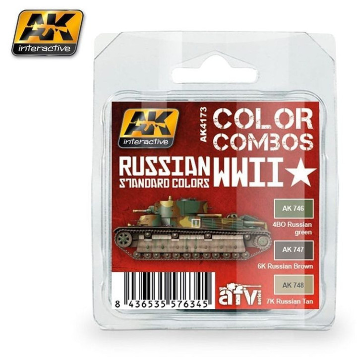 AK 4173 RUSSIAN WWII STANDARD COLORS SET 17ml