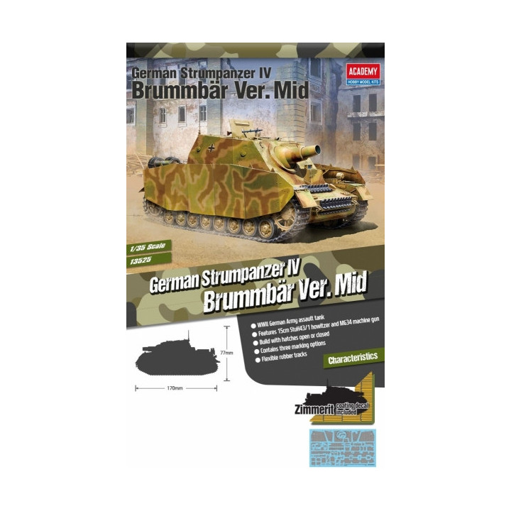 ACADEMY 1/35 NĚMECKÝ STURMPANZER IV BRUMMBAR (13525)