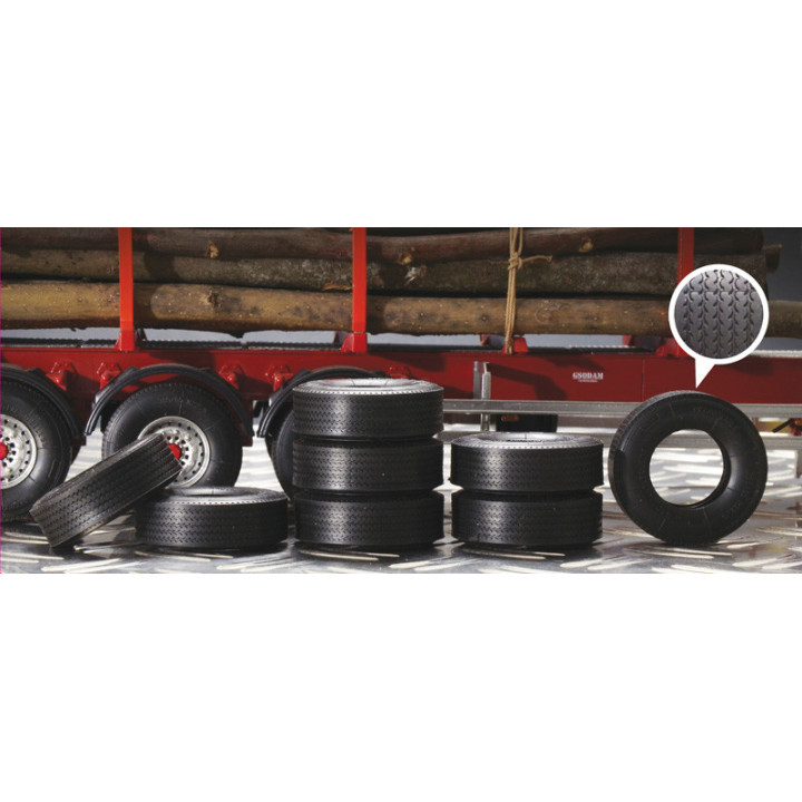 ITALERI 1/24 TRAILER RUBBER TYRES (3890)