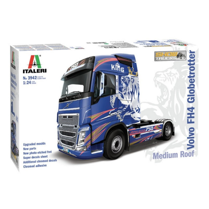 ITALERI 1/24 VOLVO FH4 GLOBETROTTER MEDIUM ROOF  (3942)