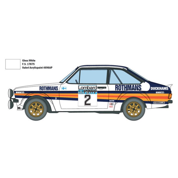 ITALERI 1/24 FORD ESCORT 1800 MK.II LOMBARD RAC RALLY (3650)