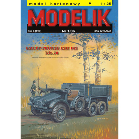 MODELIK CAR KRUPP PROTZE L2H 143 Kfz.70 (01/06)