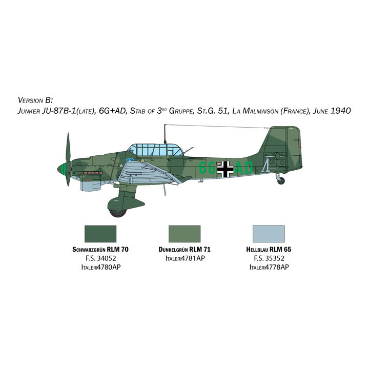 ITALERI 1/48 JUNKERS JU-87B STUKA "THE BATTLE OF BRITAIN" (2807)