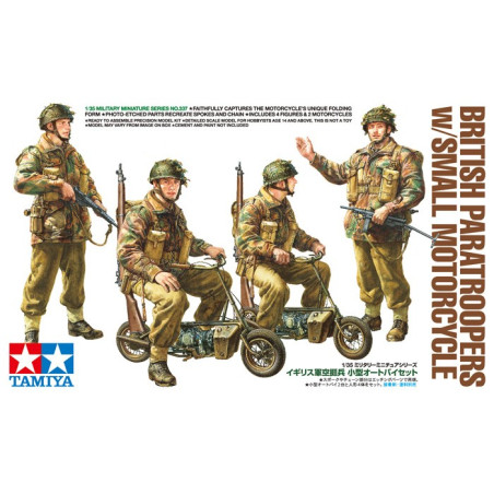 TAMIYA 1/35 BRITISH PARATROOPERS WITH SMALL MOTORCYCLE (35337)