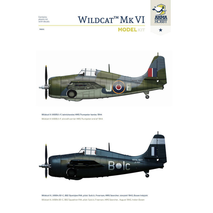 ARMA HOBBY 1/72 WILDCAT MK.VI MODEL KIT (70032)