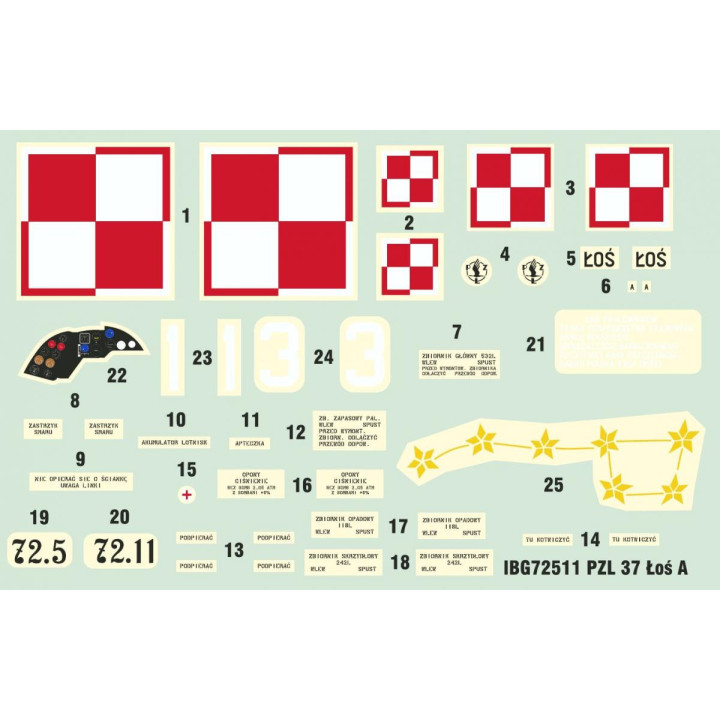 IBG 1/72 SAMOLOT ŁOŚ PZL 37A POLISH MEDIUM BOMBER (72511)