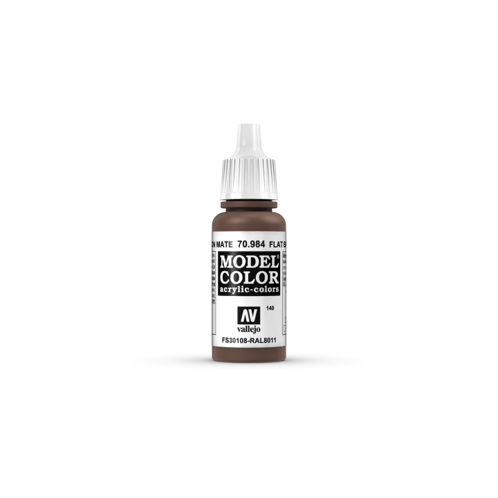 VALLEJO 140 MODEL COLOR FLAT BROWN 17 ml (70984)