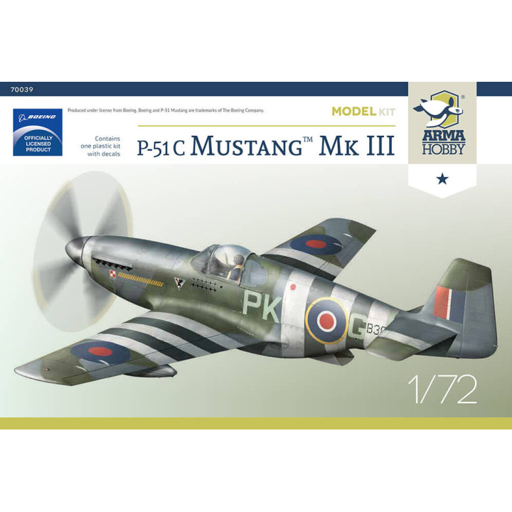 ARMA HOBBY 1/72 MUSTANG MK III P-51C     MODEL KIT (70039)