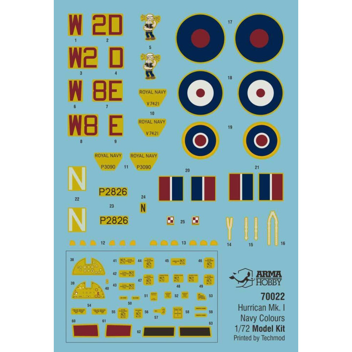 ARMA HOBBY 1/72 HURRICANE MK.I NAVY COLORS MODEL KIT (70022)