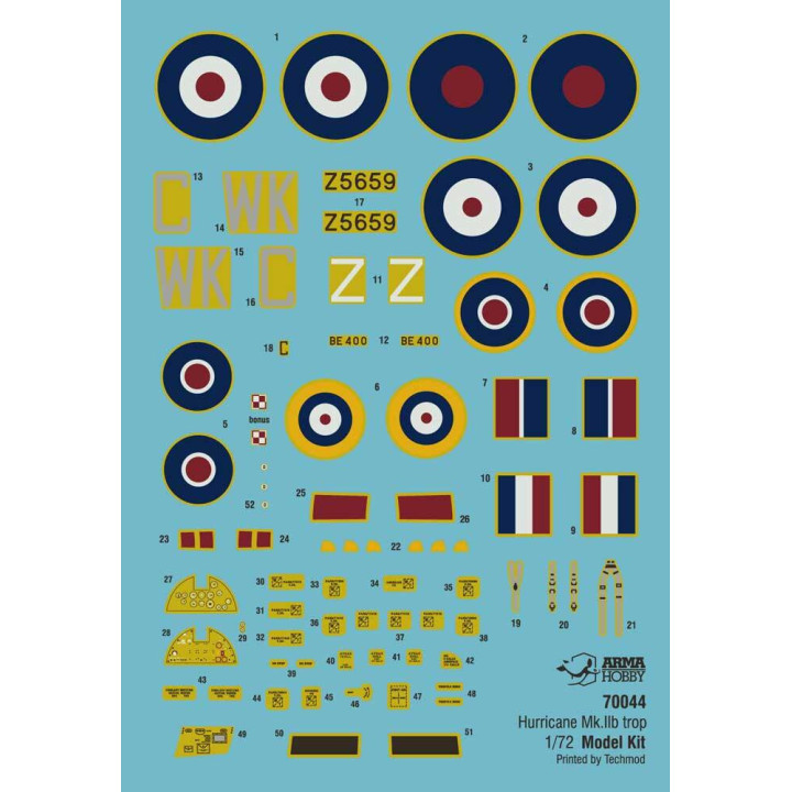 ARMA HOBBY 1/72 HURRICANE MK II B TROP MODEL KIT (70044)