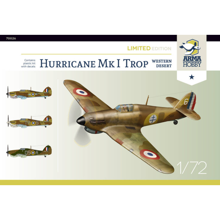 ARMA HOBBY 1/72 HURRICANE MK I TROP WESTERN DESERT (70026)