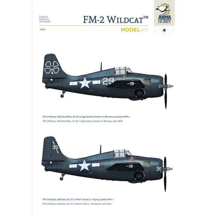 ARMA HOBBY 1/72 FM-2 WILDCAT - STAVEBNICE MODELU (70033)