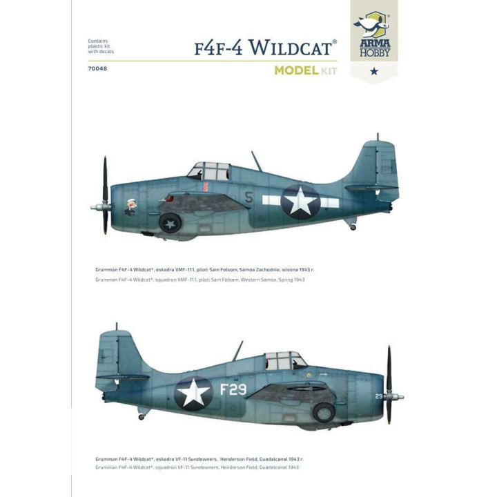 ARMA HOBBY 1/72 F4F-4 WILDCAT MODEL KIT (70048)