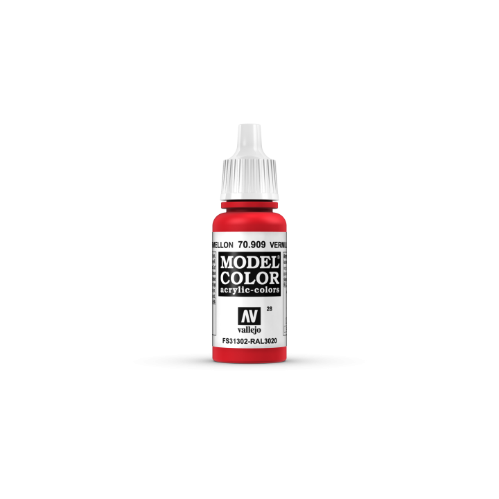 VALLEJO 028 MODEL COLOR VERMILLION 17 ml (70909)