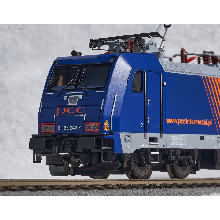 PIKO 59868 BR 186 PCC INTRMODAL VI ELECTRIC LOCOMOTIVE WITH 4 PANTOGRAPHS