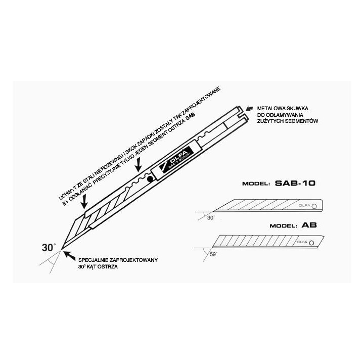 OLFA 9 mm SEGMENT KNIFE (SAC-1)