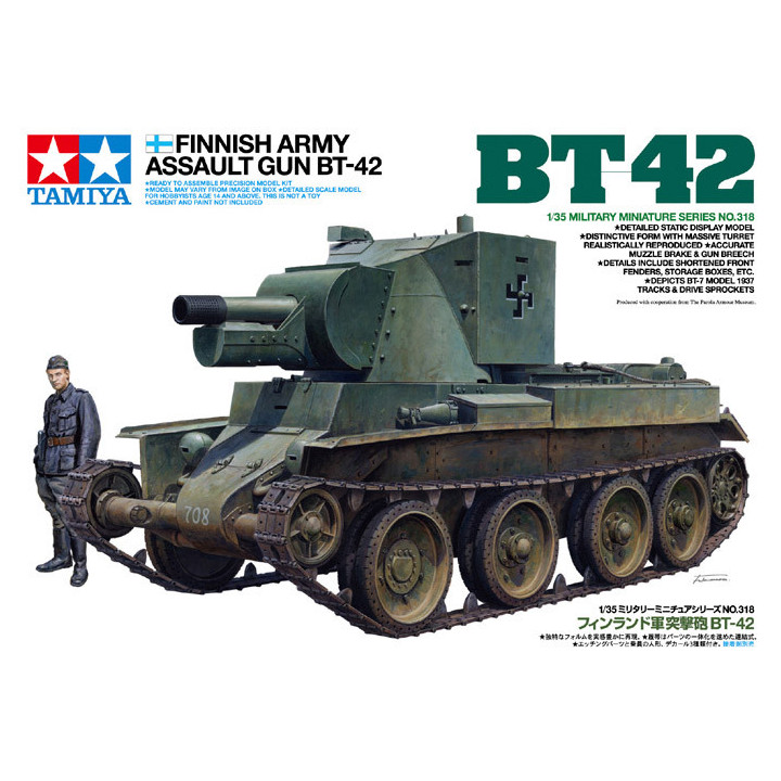 TAMIYA 1/35 FINSKÁ ARMÁDA ÚTOČNÉ DĚLO BT-42 (35318)