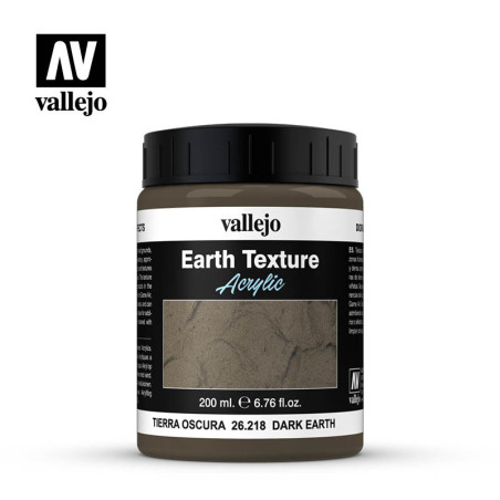 VALLEJO 26218 EARTH TEXTURE 200ml DARK EARTH