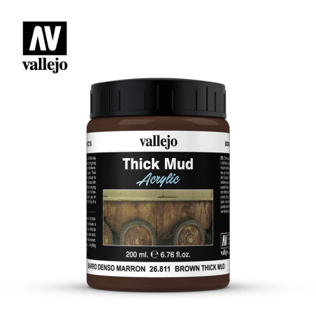 VALLEJO 26811 THICK MUD TEXTURE 200ml BROWN MUD