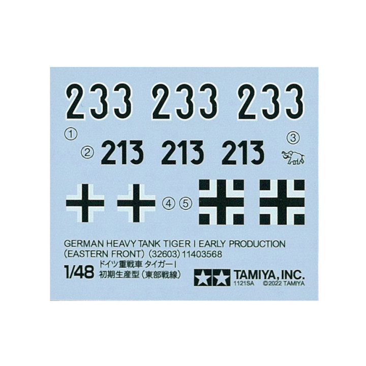 TAMIYA 1/48 TIGER I RANÁ VÝROBA VÝCHODNÍ FRONTA (32603)