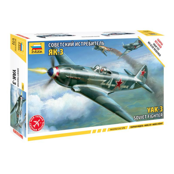 ZVEZDA AIRCRAFT 1/72 YAK-3 SOVIET FIGHTER (7301)