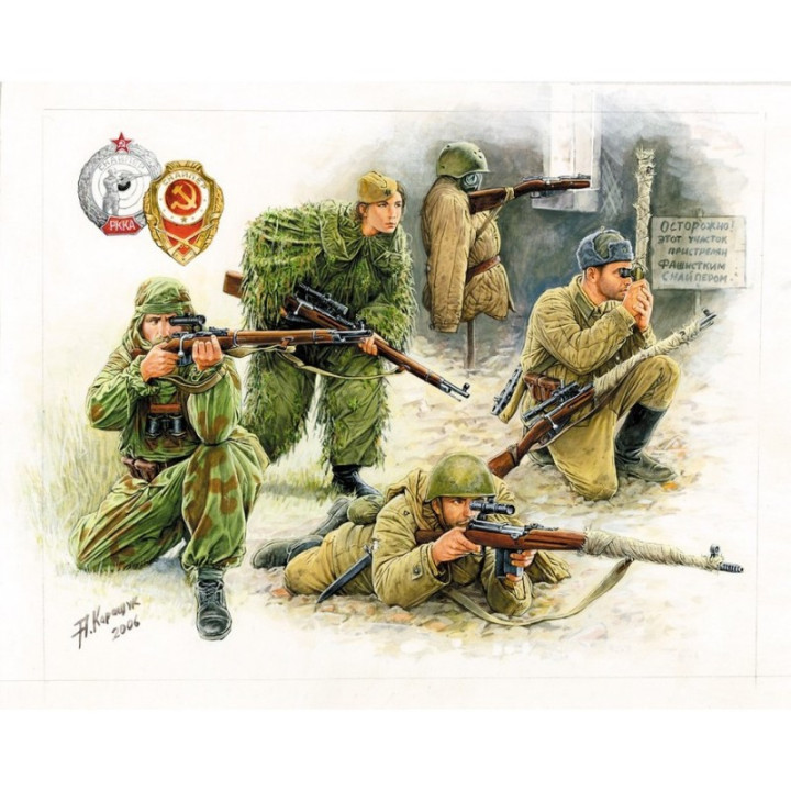 ZVEZDA 1/72 SOVIET SNIPERS (6193)