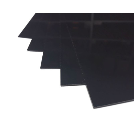 HIPS PLATE 2*500*250 mm BLACK ( SHINE / MAT )